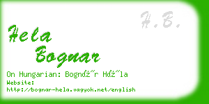 hela bognar business card